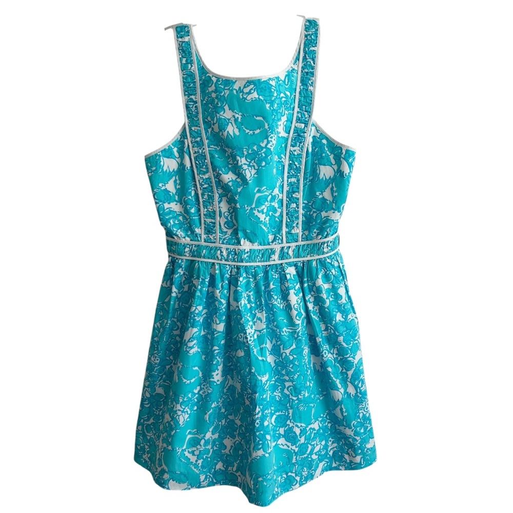Lilly Pulitzer Becky Shorely Blue Dress 8